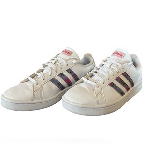Adidas Grand Court floral striped sneakers